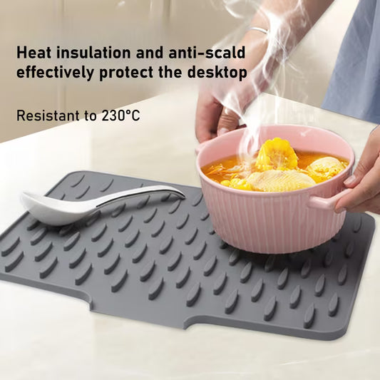 Anti-slip drain mat with high temperature resistance