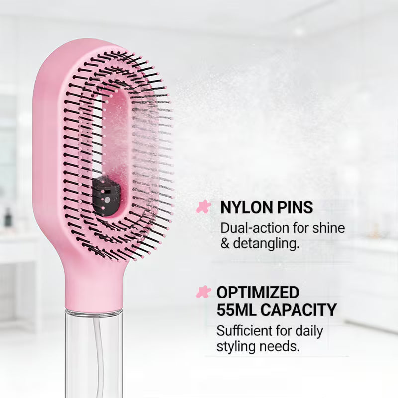 2-in-1 Hair Brush with Water Mist