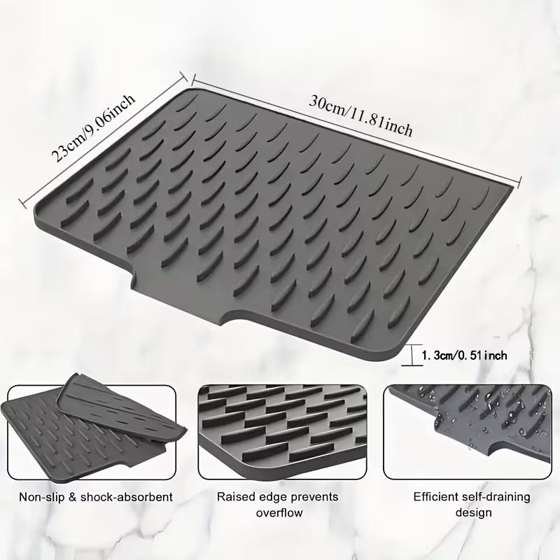 Anti-slip drain mat with high temperature resistance