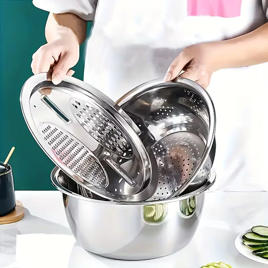Multifunctional Stainless Steel colander with grater