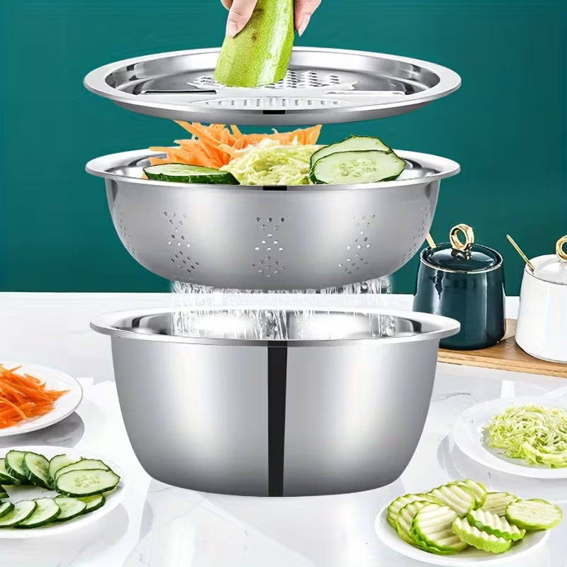 Multifunctional Stainless Steel colander with grater
