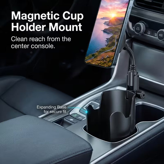 2-in-1 Cup Holder with Phone Stand