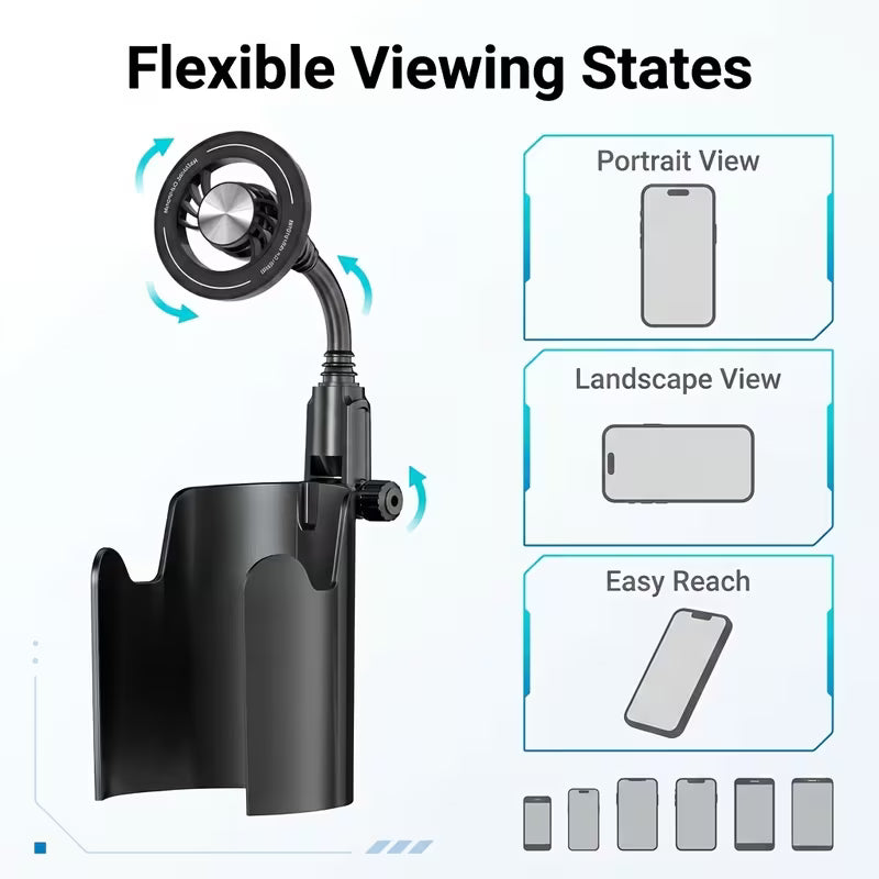 2-in-1 Cup Holder with Phone Stand