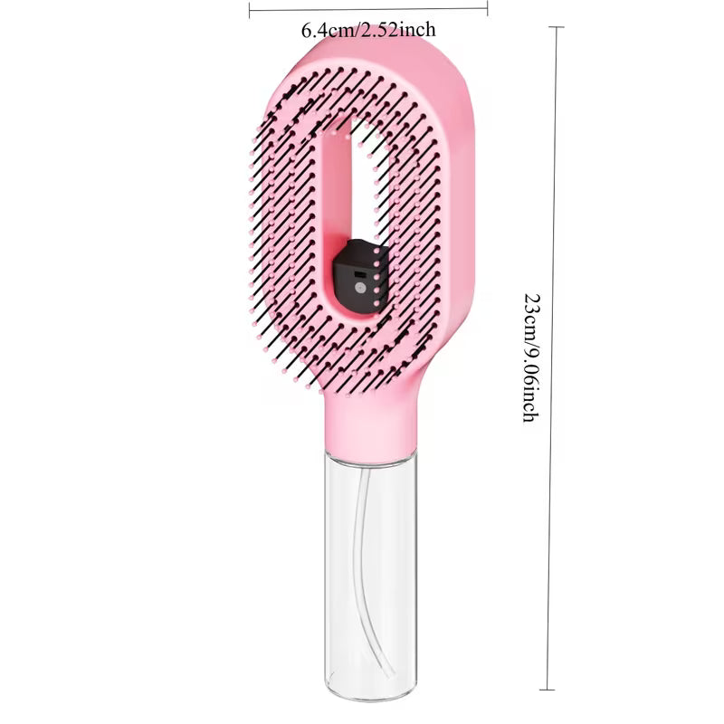 2-in-1  Hair Brush with Water Mist